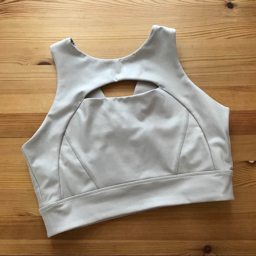 Enavant Women's Small Sage Nova Bra Sports Active High Neck Cutout Workout A7